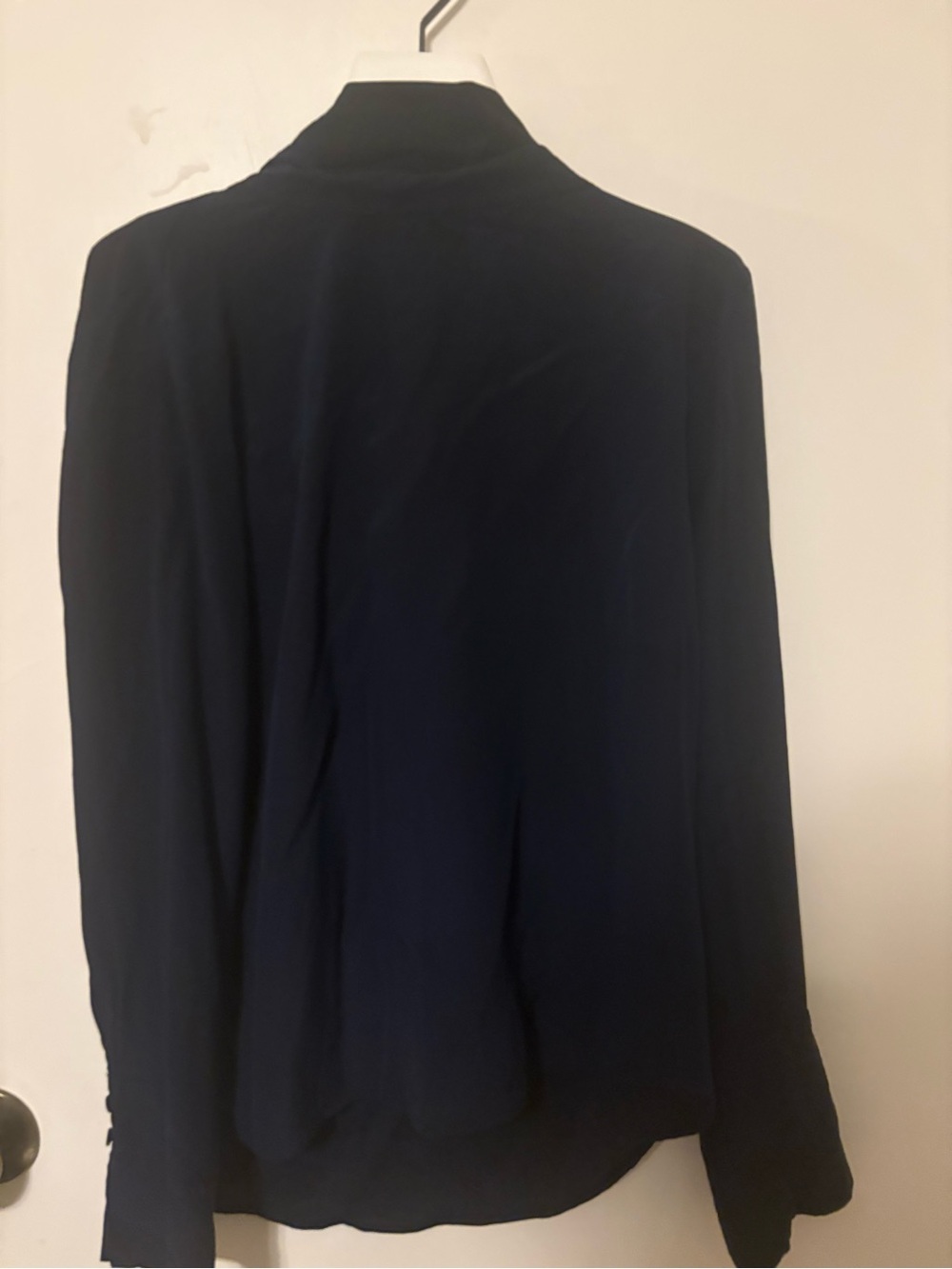 J Crew Navy tie-back Blouse